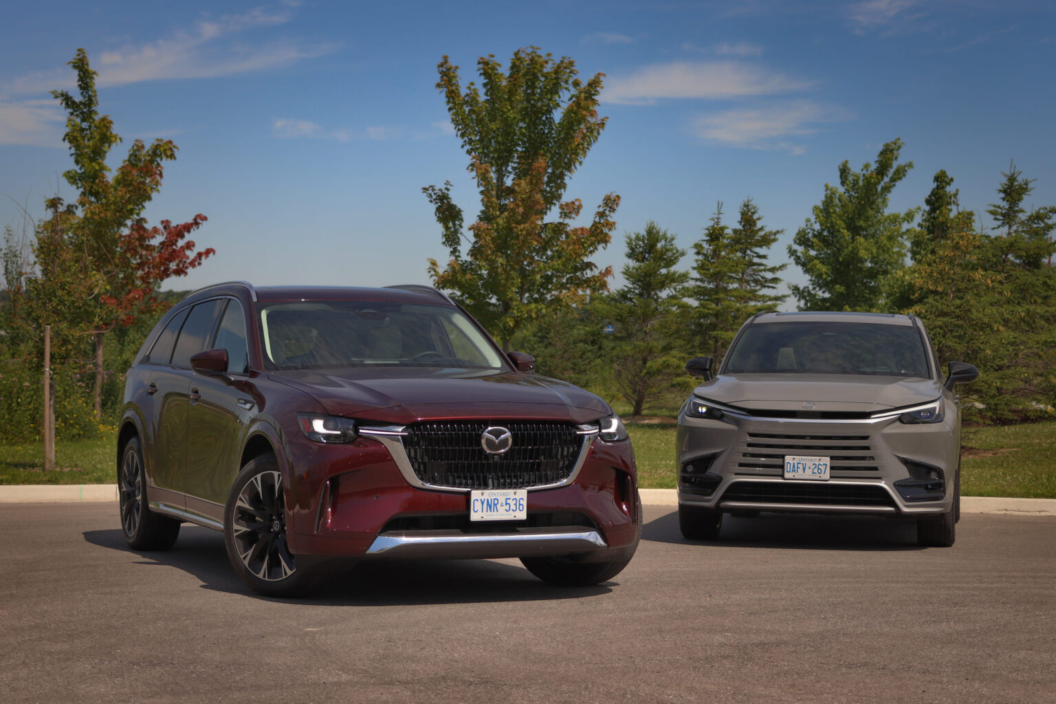 Premium 3-Row SUV Shootout - 2024 Mazda CX-90 vs Lexus TX500h ...